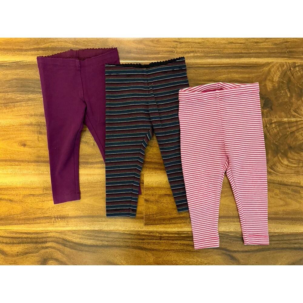 Tea Collection Stripes & Solid Legging Bundle, size 6-9 months
